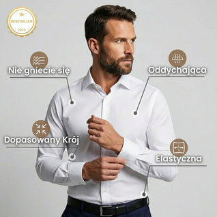 Koszula Klasycut - Odporna na Gniecenie, Antyperspiracyjna & Modelująca Sylwetkę
