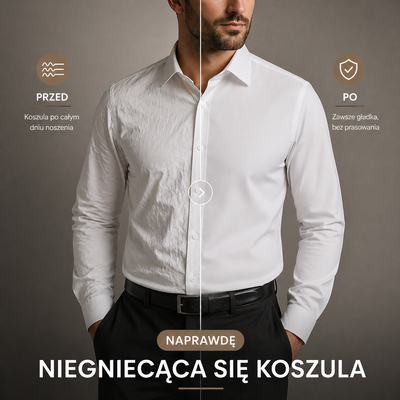 Koszula Klasycut - Odporna na Gniecenie, Antyperspiracyjna & Modelująca Sylwetkę