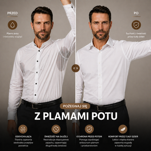 Koszula Klasycut - Odporna na Gniecenie, Antyperspiracyjna & Modelująca Sylwetkę