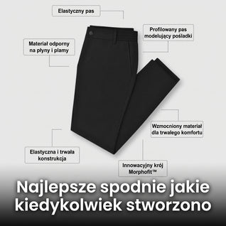 Spodnie MorphoFit™ - Antygniotące, Oddychające & Modelujące Sylwetkę