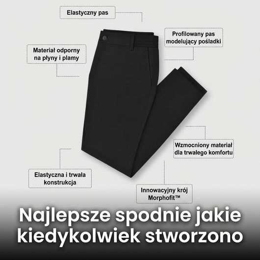 Spodnie MorphoFit™ - Antygniotące, Oddychające & Modelujące Sylwetkę